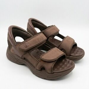 Zeba Hands-Free Sandals Mens 9 Brown Athletic Walking Hiking‎ Strappy ZSD302